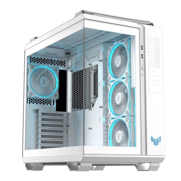 ASUS case TUF GAMING GT502 HORIZON, Mid Tower, průhledná bočnice, 4x 120mm ARGB Fan, bílá