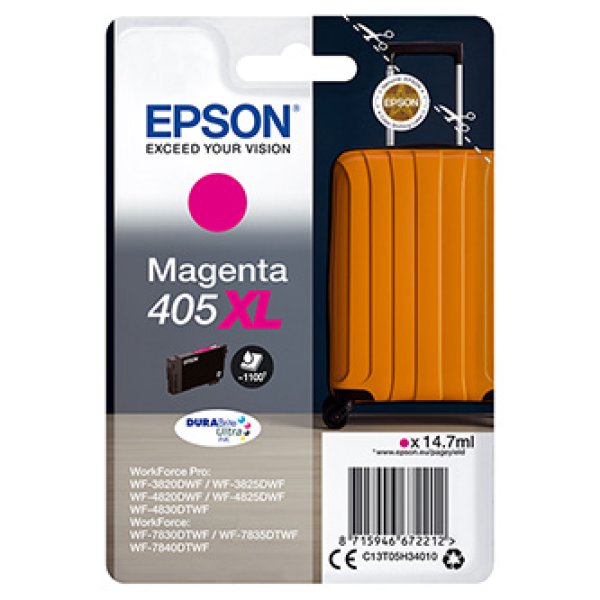 Náplň EPSON 405XL, C13T05H34010 purpurová (14,7 ml)