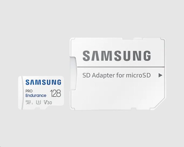 Samsung PRO Endurance/micro SDXC/128GB/100MBps/UHS-I U3 / Class 10/+ Adaptér