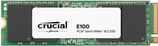 CRUCIAL E100 SSD NVMe M.2 1TB PCIe 4.0 (čtení max. 5000MB/s, zápis max. 4500MB/s)