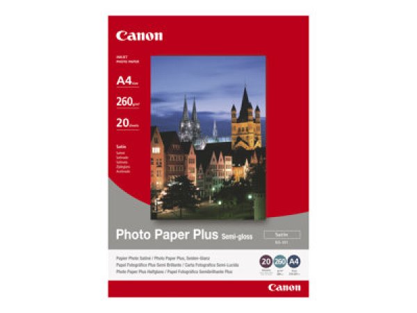 Canon Photo Paper Plus SG-201 - Pololesklý - A3 plus (329 x 423 mm) - 260 g/m2 - 20 listy fotografický papír - pro i9950; PIXMA iX4000, iX5000, iX7000, PRO-1, PRO-10, PRO-100, Pro9000