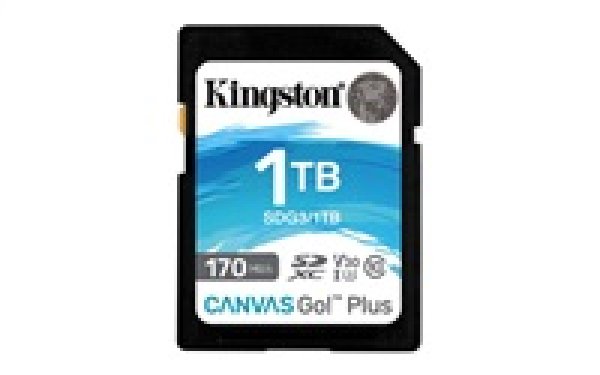 Kingston paměťová karta 1TB SDXC Canvas Go Plus 170R C10 UHS-I U3 V30