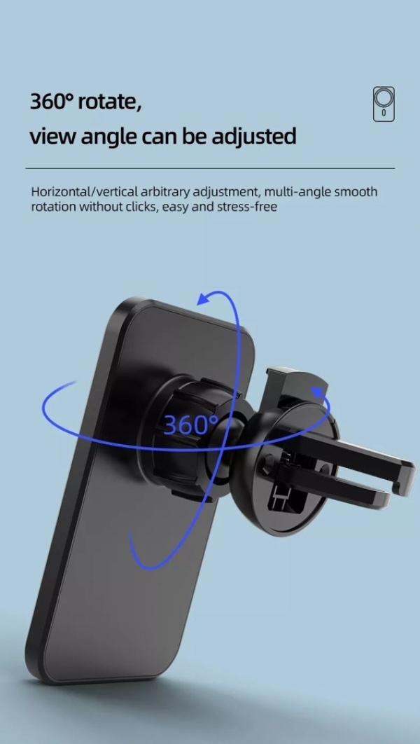 1stCOOL bezdrátová QI nabíječka 15W, magnetická, do auta, MagSafe kompatibilní, bílá