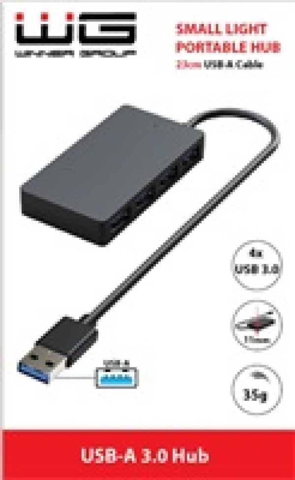 WG - HUB USB-A na 4x USB-A, USB 3.0, 5Gbps, černá?v=1754136002