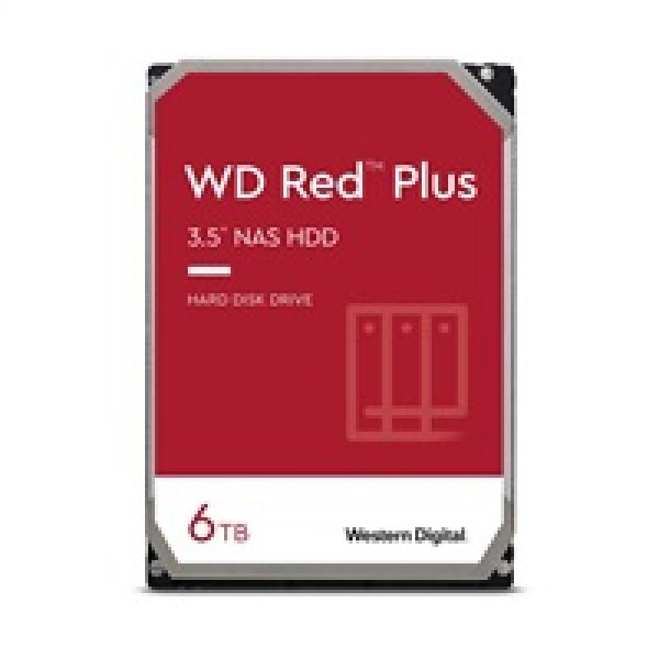 WD Red Plus/6TB/HDD/3.5''/SATA/5400 RPM/Červená/3R