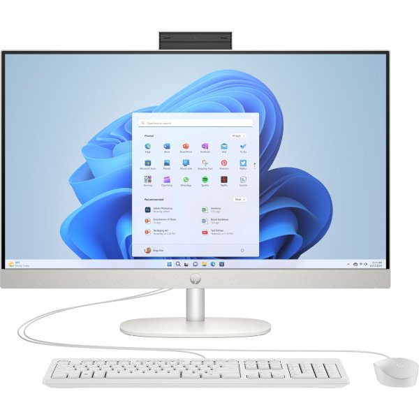 HP 27-cr0013nc AiO, INTEL i5-1334U, 27.0 1920x1080/IPS, UMA, 16GB, SSD 1TB, W11H, 2-2-0, White, WiFi+BT