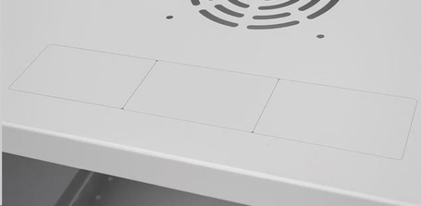 LEXI-Net 19" nástěnný rozvaděč Basic 6U 520x350, skleněné dveře, bez zad, rozložený, šedý