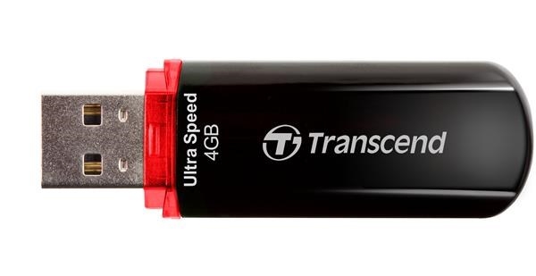 TRANSCEND Flash Disk 4GB JetFlash®600, USB 2.0 (R:20/W:10 MB/s) černá/červená