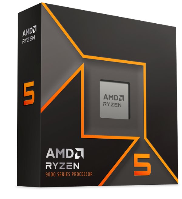 AMD cpu Ryzen 5 9600X AM5 Box (bez chladiče, 3.9GHz / 5.4GHz, 6+32MB cache, 65W, 6x jádro, 12x vlákno, grafika), Zen5 Granite Ridge AM5