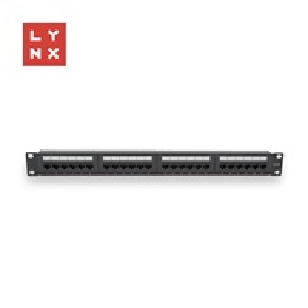 LYNX 19" patch panel  24-port, UTP Cat6, 50µ, nestíněný, černý?v=1755466814