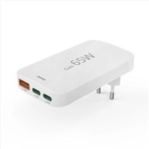Hama rýchla USB nabíjačka GaN 2x USB-C + USB-A, PD/QC 65 W, plochá, skladacia?v=1748721605