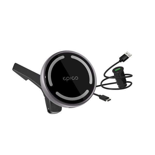 Epico Magnetic Wireless Car Charger - šedá?v=1755466814