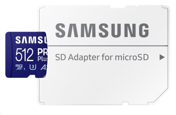 Samsung/micro SDXC/512GB/180MBps/Class 10/+ Adaptér/Modrá