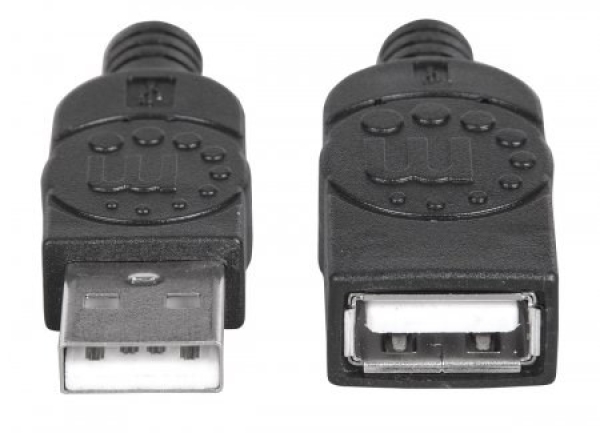 MANHATTAN Kabel USB 2.0 prodlužovací  A Male / A Female 1,8m černý