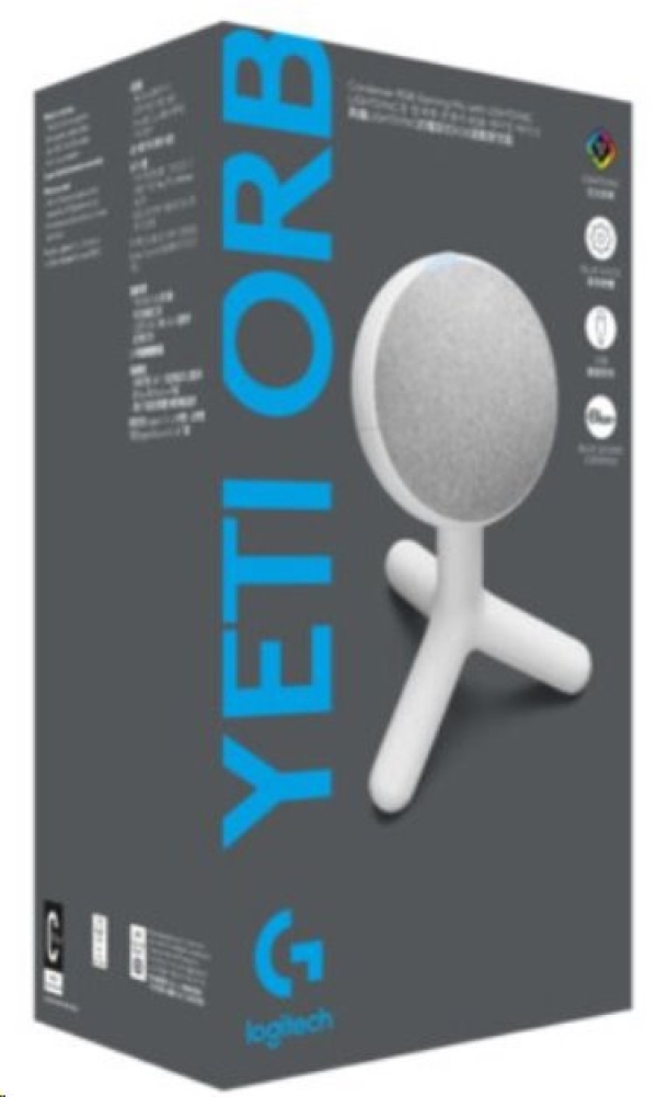 Logitech Yeti Orb RGB Gaming Mic with LIGHTSYNC - WHITE - USB