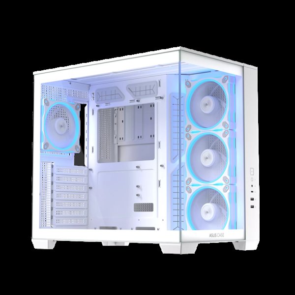ASUS A32 PLUS WHITE ARGB TG skrinka ATX biela 4x ARGB fan