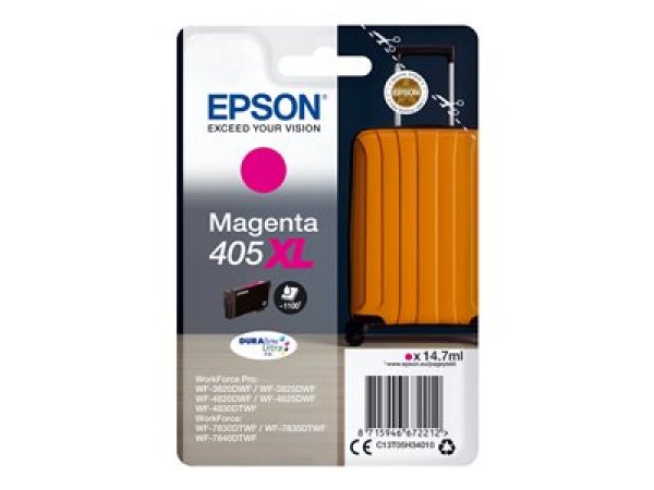 Náplň EPSON 405XL, C13T05H34010 purpurová (14,7 ml)