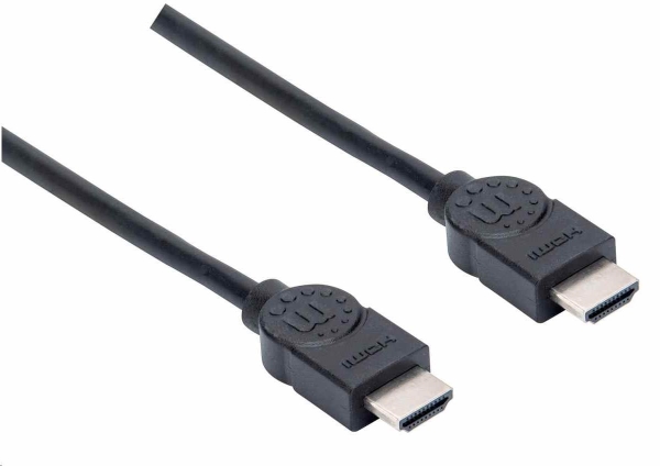 Manhattan HDMI kabel, ARC, 3D, 4K@30Hz, Shielded, 1.5m, černá