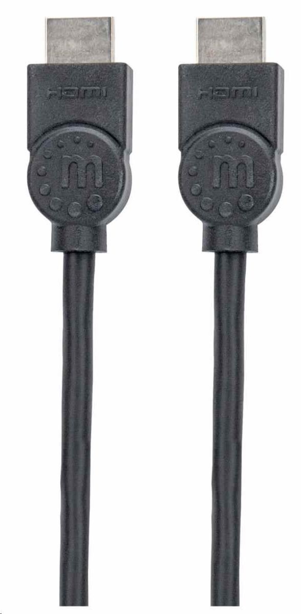 Manhattan HDMI kabel, ARC, 3D, 4K@30Hz, Shielded, 1.5m, černá