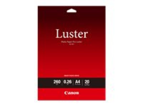 Canon Photo Paper Pro Luster LU-101 - Třpytivý - 260 mikronů - A4 (210 x 297 mm) - 260 g/m2 - 20 listy fotografický papír - pro PIXMA PRO-1, PRO-10, PRO-100, TS7450i