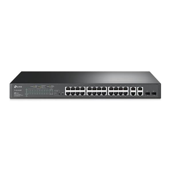 TP-Link OMADA JetStream switch TL-SL2428P (24x100Mb/s, 2xGbE, 2GbE/2xSFP combo, 24xPoE+, 250W)
