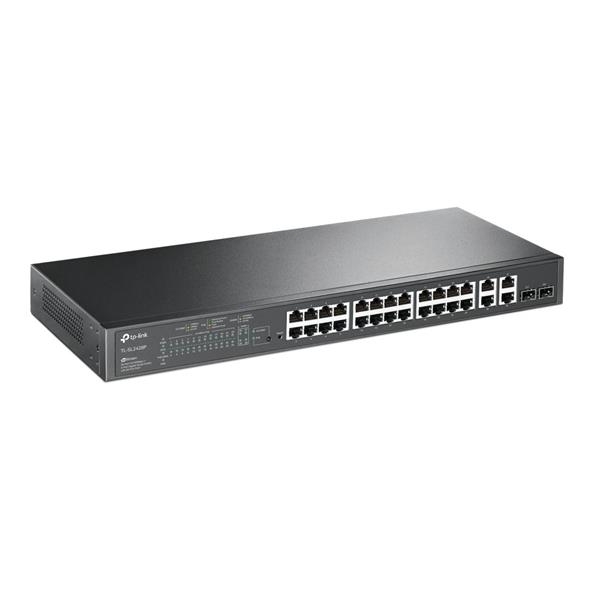 TP-Link OMADA JetStream switch TL-SL2428P (24x100Mb/s, 2xGbE, 2GbE/2xSFP combo, 24xPoE+, 250W)