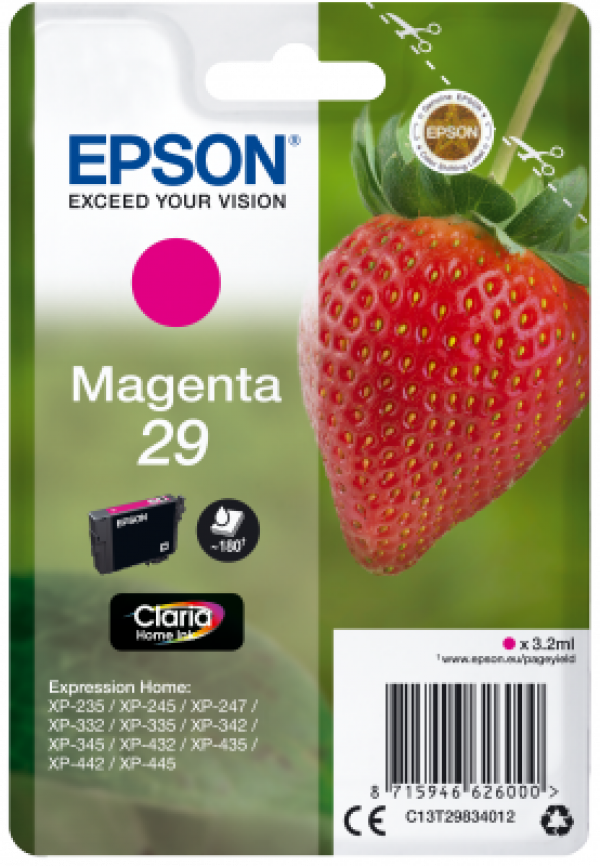 Náplň Epson 29, C13T29834012 purpurová blistr