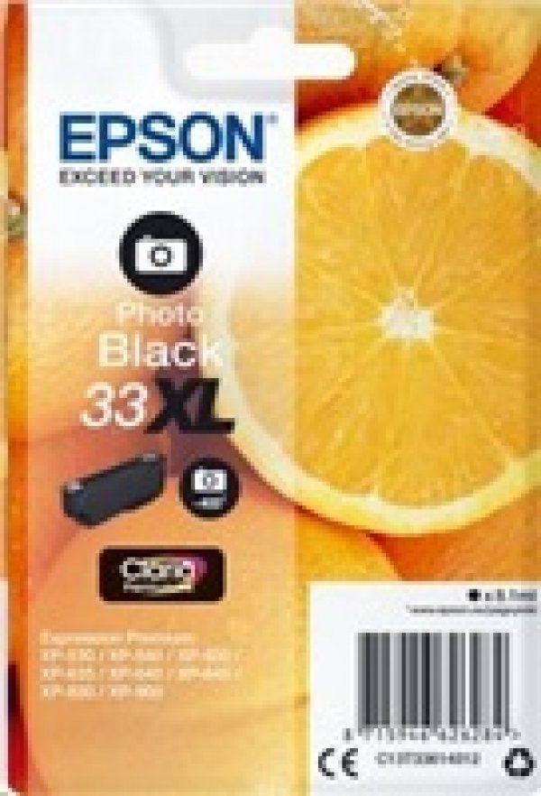 Náplň EPSON C13T33614012, T33XL foto černá (8,1 ml)
