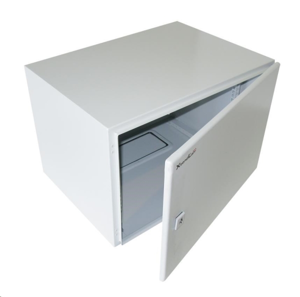 XtendLan 19" venkovní vodotěsný rozvaděč 8U 22U 600x450, krytí IP55, nosnost 65kg, šedý
