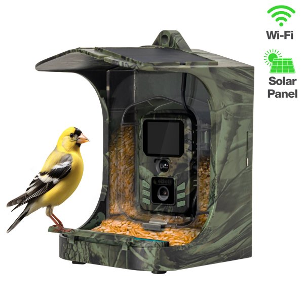EVOLVEO StrongVision BirdFeeder - Chytré krmítko pro ptáky s kamerou a solárním panelem?v=1746187205