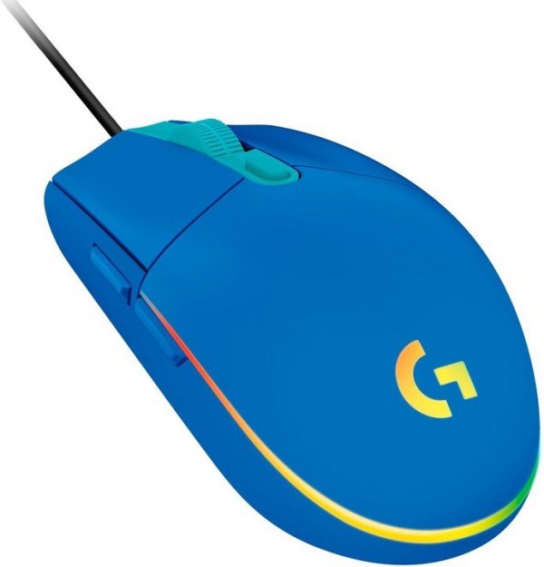 Logitech G102 Lightsync/Herní/Optická/Drátová USB/Modrá