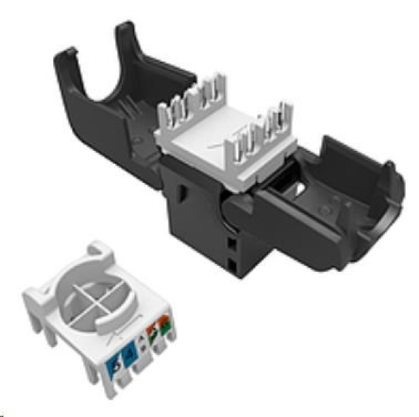 Solarix MULTIPACK 24 ks - keystone CAT6 UTP RJ45 samořezný SXKJ-6-UTP-BK-SA