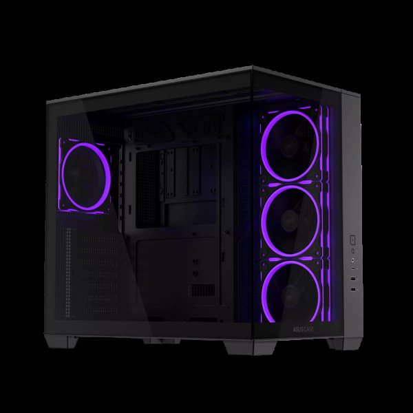 ASUS A32 PLUS BLACK ARGB TG skrinka ATX čierna 4x ARGB fan