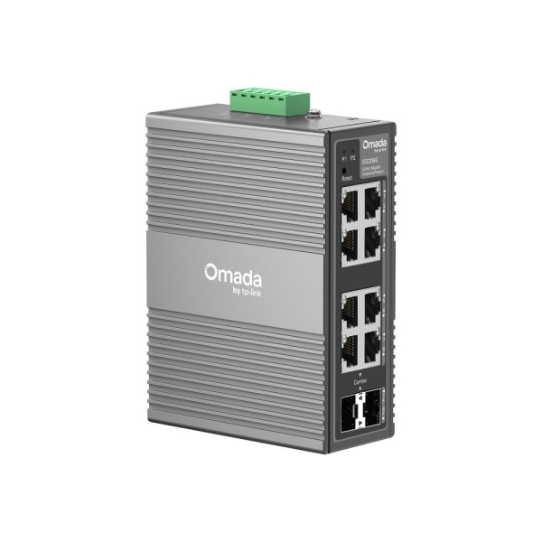 TP-Link OMADA průmyslový switch IES208G (6xGbE,2xGbE/SFPcombo,DIN,IP40,fanless)