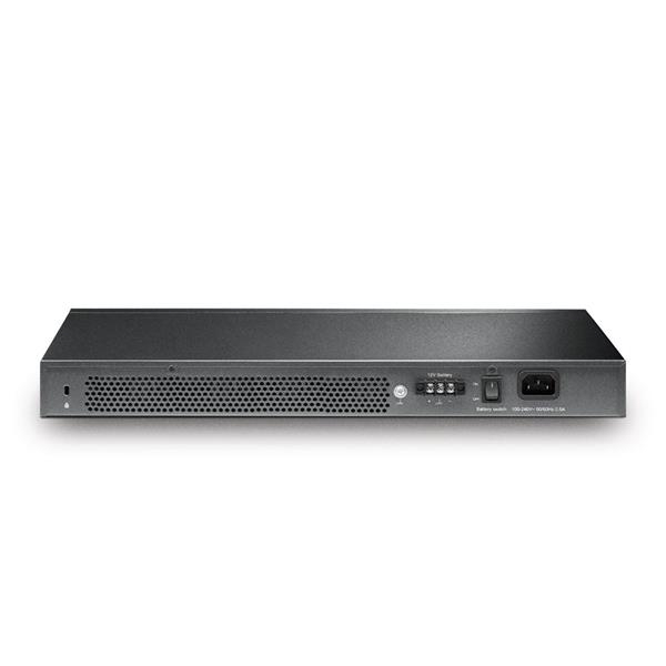 TP-LINK "JetStream™ 24-Port Gigabit L2+ Managed Switch with 4 10GE SFP+ Slots and UPS Power SupplyPORT: 24× Gigabit RJ4