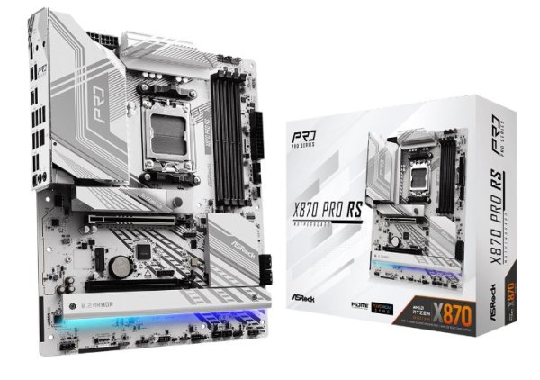 ASRock MB Sc AM5 X870 PRO RS, AMD X870, 4xDDR5, 1xHDMI, 2xThunderbolt