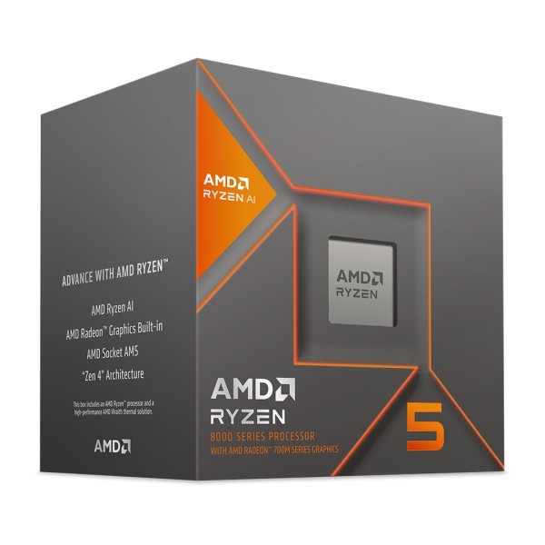 CPU AMD RYZEN 5 8600G, 6-core, až 5.0GHz, 22MB cache, 65W, AMD Radeon 760M Graphics, socket AM5, BOX