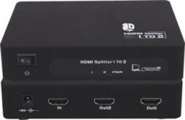 PREMIUMCORD HDMI splitter 1-2 porty kovový s napájením, 4K, FULL HD, 3D