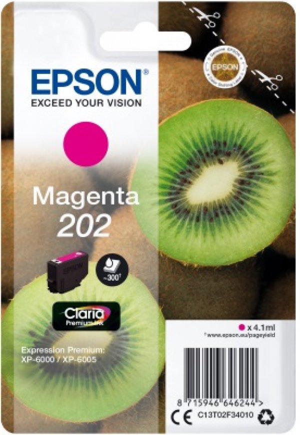 Náplň EPSON C13T02F34010, 202 purpurová (4,1 ml)