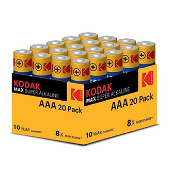 Baterie jednorázová alkalická, tužková, AAA, 1.5V, Kodak, blistr, 20-pack, KOD-LR3MAXBL8, Alkaline Max?v=1755898805