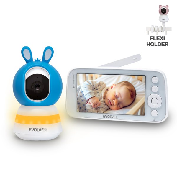 EVOLVEO Baby Monitor N5 - Set videochůvičky s 360° dohledem, obousměrnou komunikací a ukolébavkami,?v=1747857605
