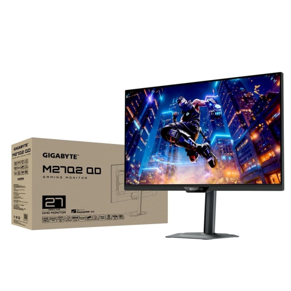 GIGABYTE LCD - 27" Gaming monitor M27Q2 QD, IPS, 2560 x 1440 QHD, 200Hz, 1000:1, 350cd/m2, 1ms, 2xHDMI, 1xDP