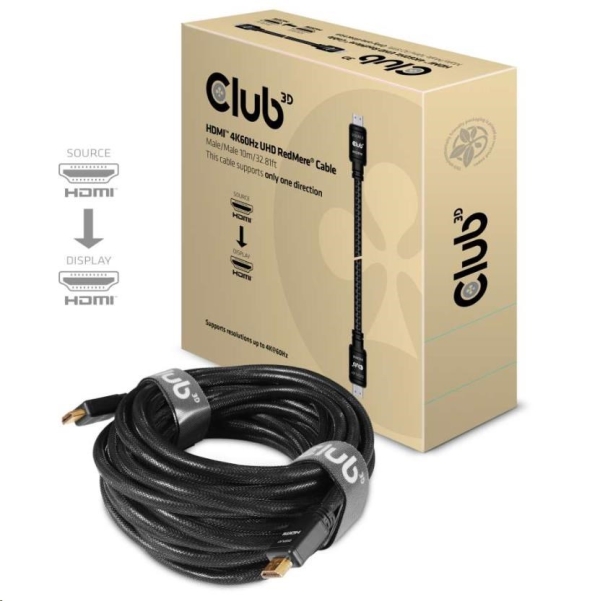 Club3D Kabel HDMI 2.0 aktivní, High Speed 4K UHD, Redmere (M/M), 10m, 28 AWG