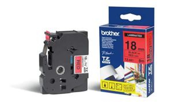 Páska Brother TZE-441, černý/červený, 8m, 18mm
