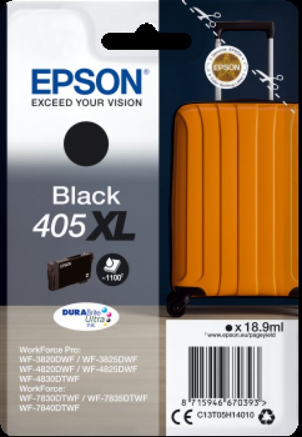 Náplň EPSON 405XL, C13T05H14010 černá (18,9 ml)