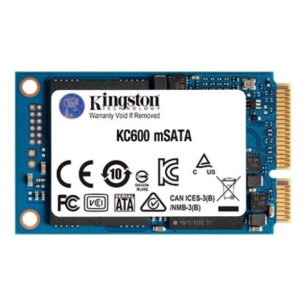 KINGSTON KC600 SSD mSATA 256GB 6Gbps (čtení max. 550MB/s / zápis max. 500MB/s)