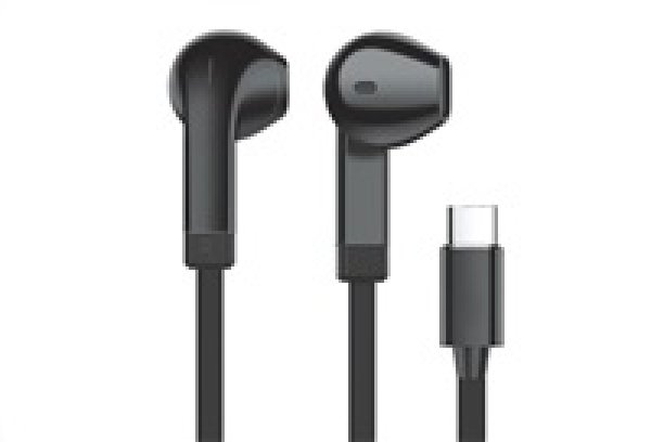 WG - Sluchátka s konektorem Type-C, Vortex Vibe, drátové, black