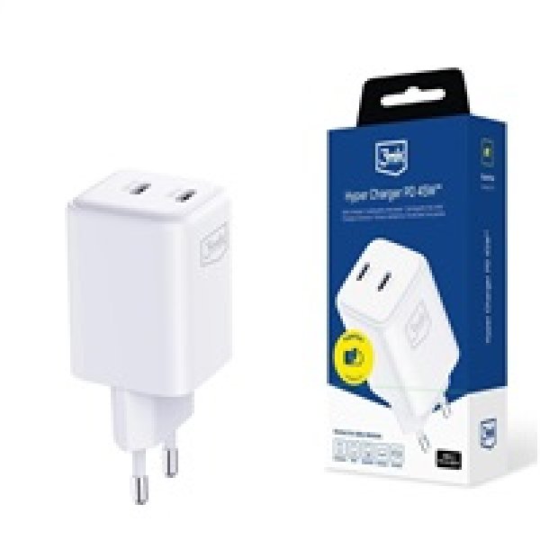 3mk síťová nabíječka - Hyper Charger PD 45W, bílá?v=1755898805