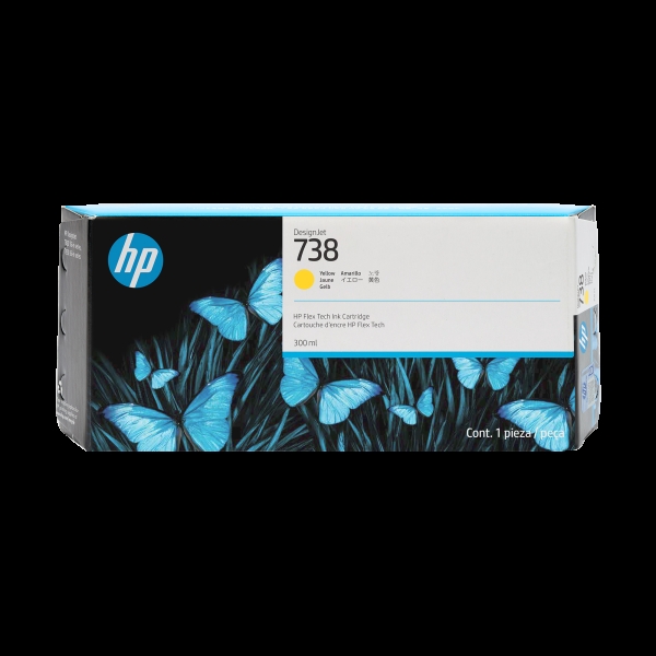 HP 738 300-ml Yellow DesignJet Ink Cartridge