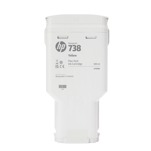 HP 738 300-ml Yellow DesignJet Ink Cartridge